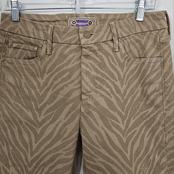 MOTHER The Looker Ankle Fray Jean in Sweet Stripes Print Size 29 - Picture 7 of 16